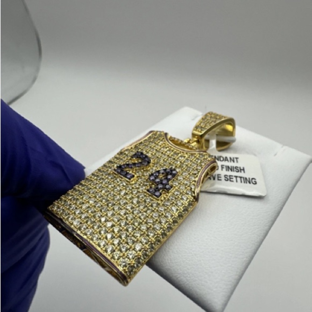 Iced Out #24 Jersey Pendant